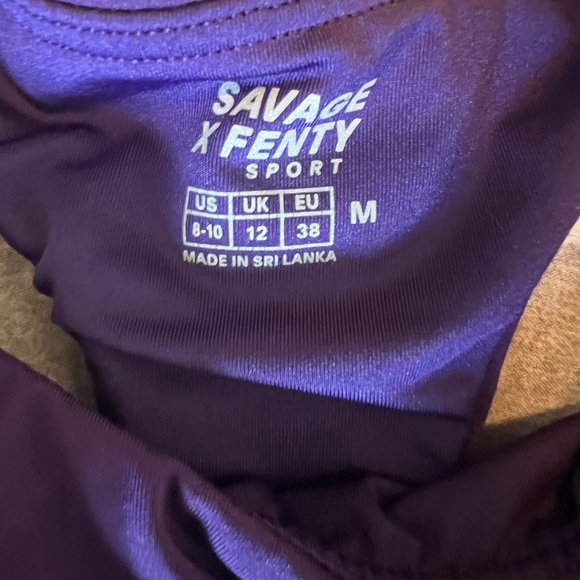 Savage X Fenty XCCENTUATE MEDIUM-IMPACT LONGLINE SPORTS BRA - size M - purple - Picture 5 of 6